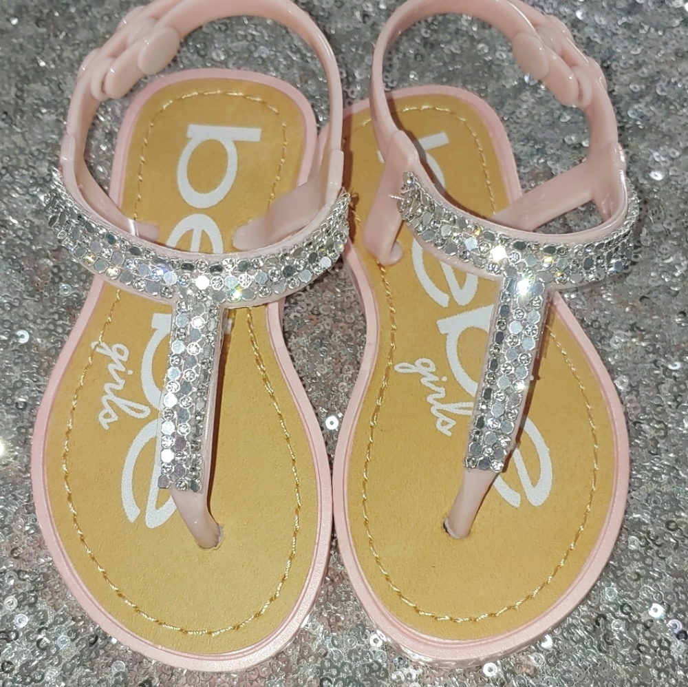 Toddler girl t-strap sandals pink